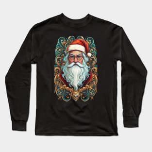Vibrant Santa Claus Long Sleeve T-Shirt